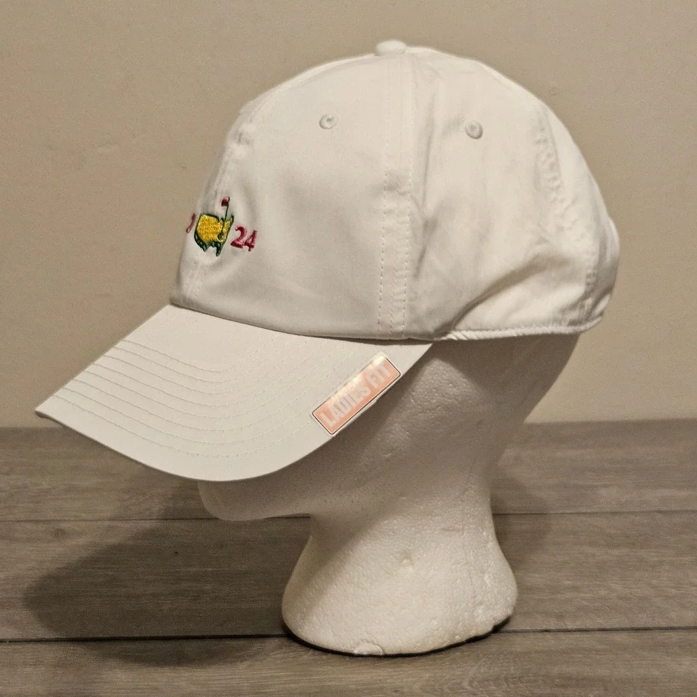 Masters 2024 Golf Hat Ladies Fit White Adjustable Performance Cap AUGL2705WHT